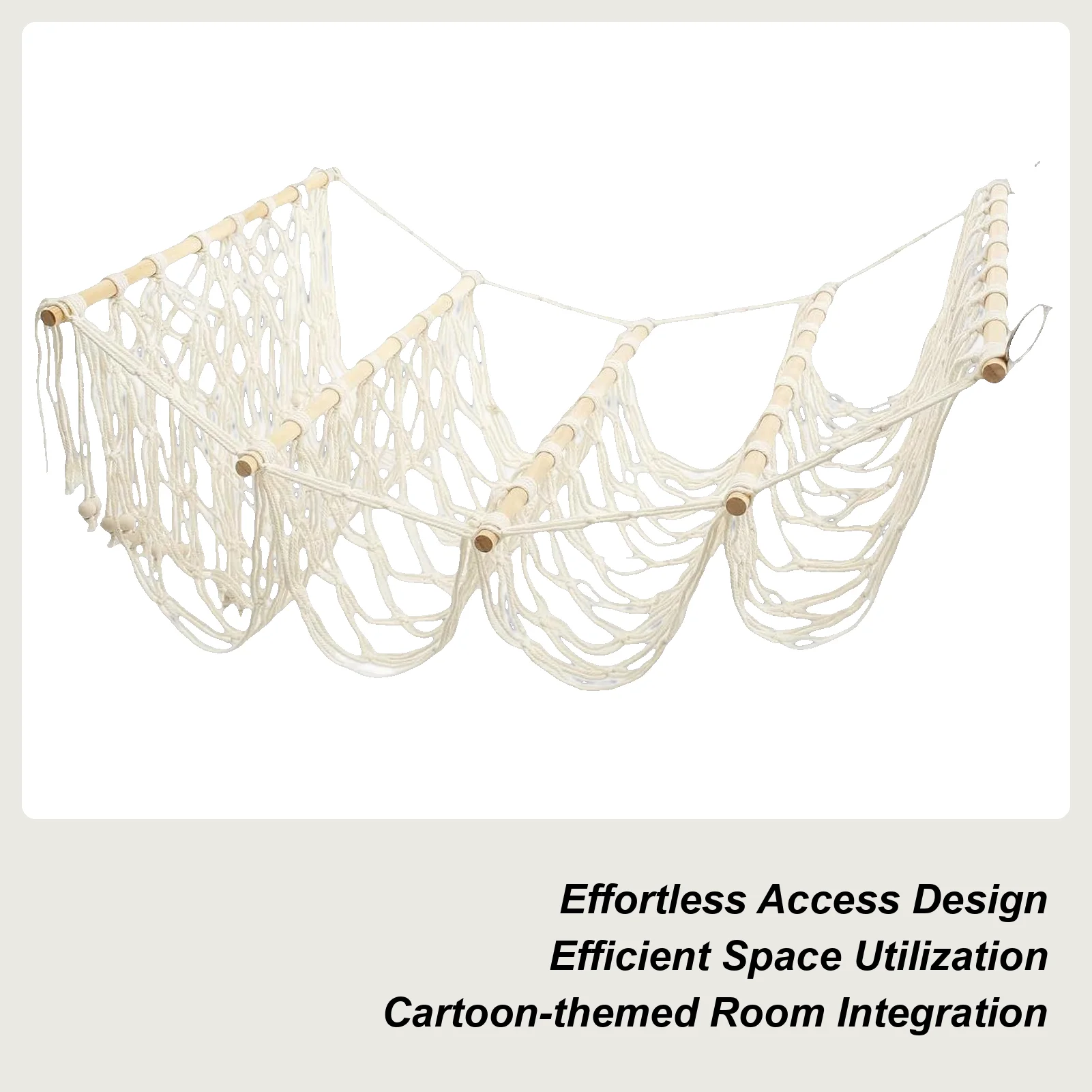 Stuffed Animal Storage Over The Door Boho 4-Layer Stuffed Toy Net Organizer Hangable Plush Doll Storage Net For Nursery Playroom