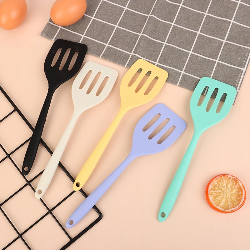 1Pc Small Integrated Silicone Frying Shovel Cooking Steak Frying Shovel Kitchen Frying Egg Fried Fish Shovel Cooking Tool