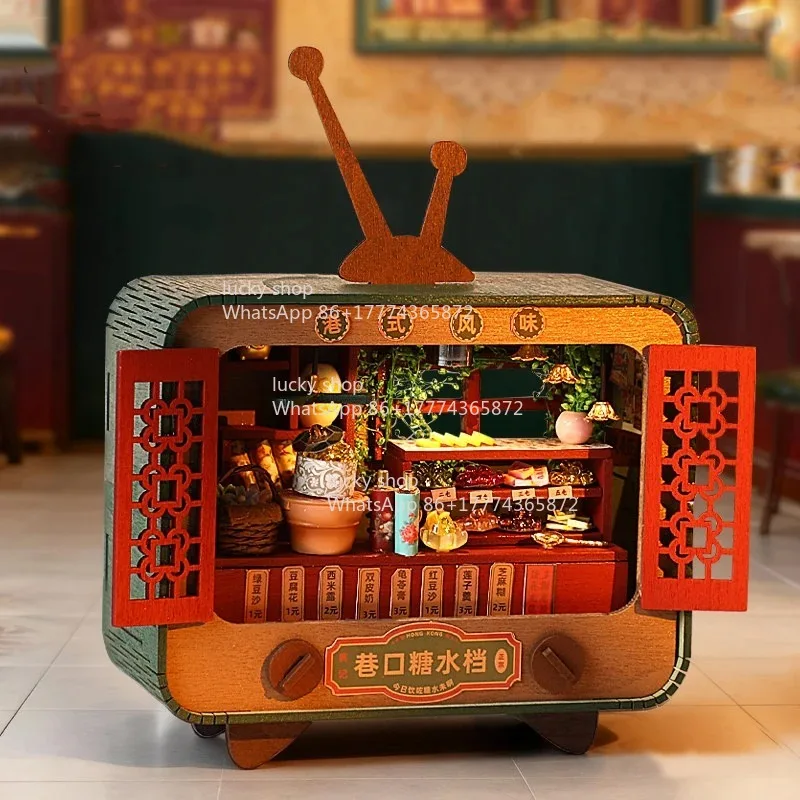 

Mini TV Store, Chinese Beverage Store, Mini Kit Assembly, Friend's Birthday Gift