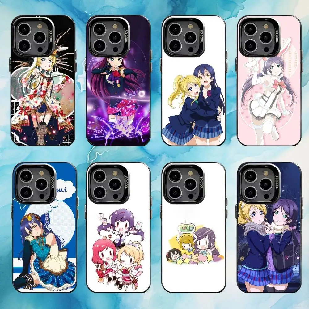 

Love Live School ldol Diary Phone Case For iPhone17,16,15,14,13,12,11 Plus,Pro Max Black Candy Matte Shockproof Cover