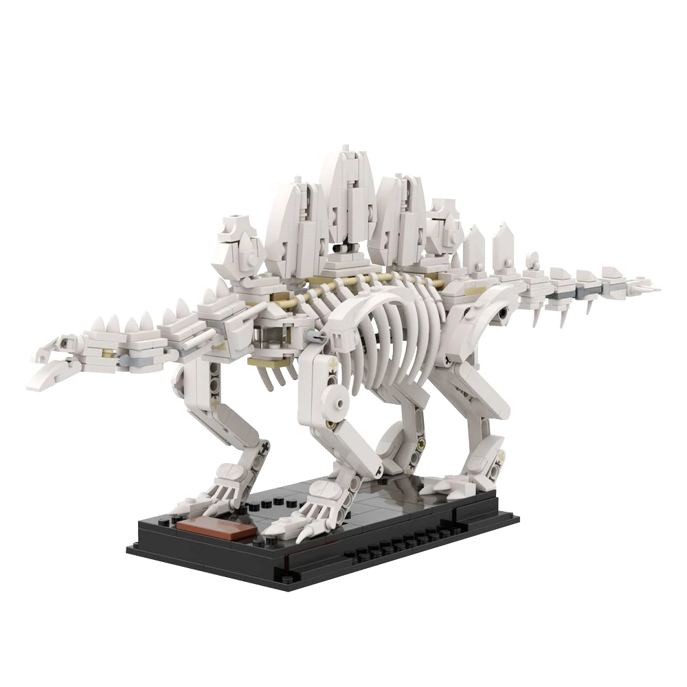 MOC Stegosaurus Fossil Building Blocks Ideal DIY Model Ancient Dinosaur Relic Skeleton Bricks Sets Education Kids Toy Gift Adult