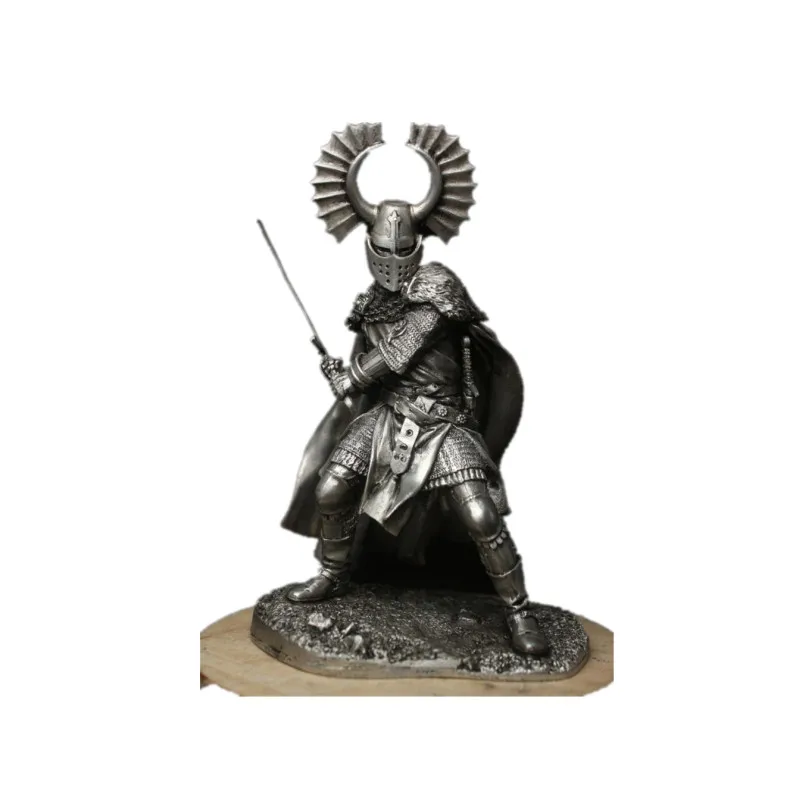 Teutonic Knights Figurines for Home Decorations Delicate Europe Crusader Tin Soldier Model Middle Ages Collection Gifts 1/18 90m