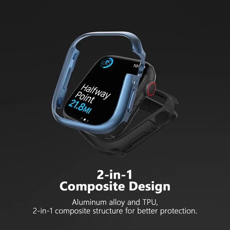 SwitchEasy Modern Odyssey Aluminum Alloy Case Metal + TPU Apple Watch Case For apple watch 9 iwatch 8 7 SE 45mm 41mm 44mm 40mm