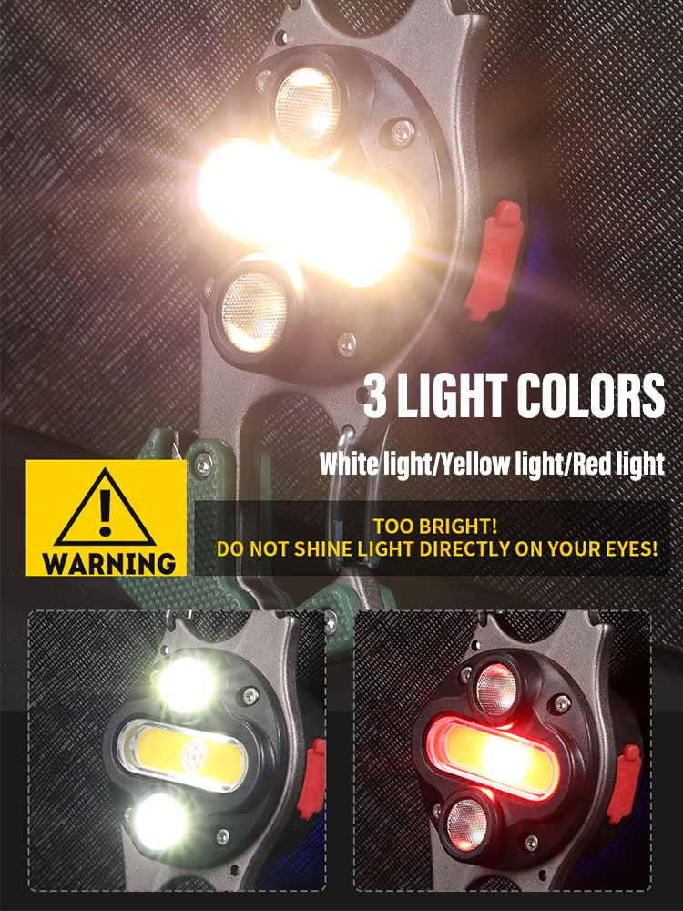 Mini Multifunctional LED Flashlight Torch Super Bright Camping Lights with Magnet and Screwdriver Multicolor Waterproof Light