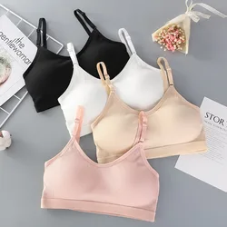 Women Padded Bras Tube Top Non-wire Underwear Solid Color Female Sexy Lingerie Comfort Bandeau Crop Top Adjust Straps Intimates