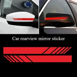 Fashion Racing Stripe Stickers Car Rearview Mirror Vinyl Waterproof Decals Decor Car Styling Rear View Mirror Sticker Strip