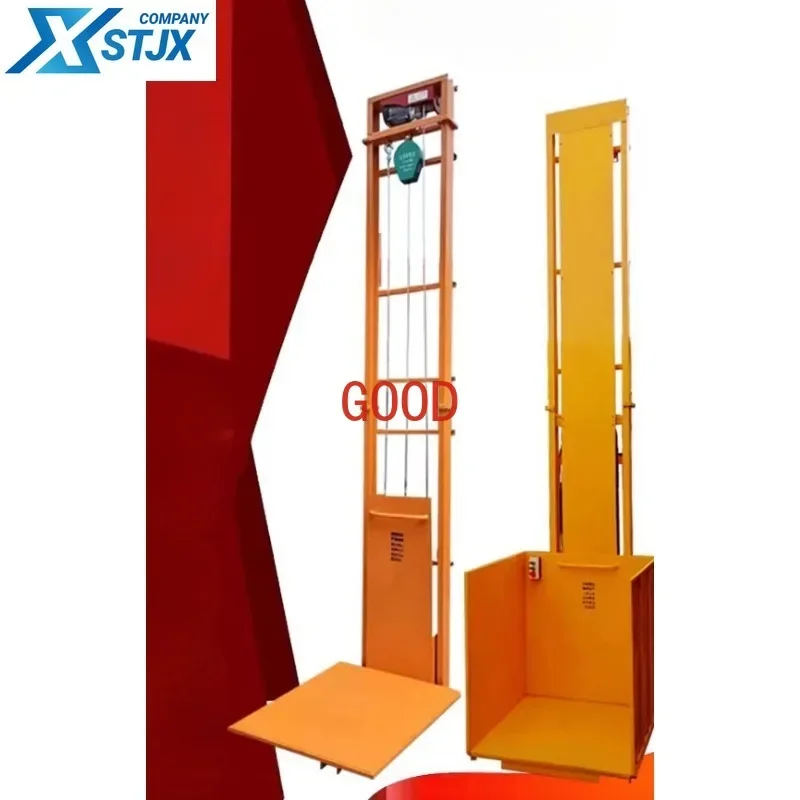 Hydraulic lifting platform electric hydraulic lifting small cargo elevator household cargo lifting platform simple anti-fall