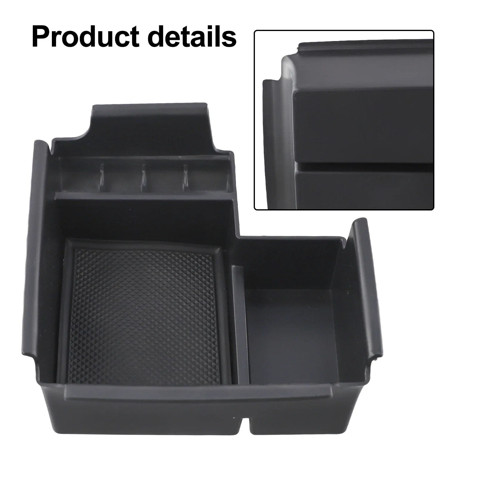 Black Center Console Organizer Armrest Box Storage Wear-resistant And Non-deformed Practical And Reliable Design