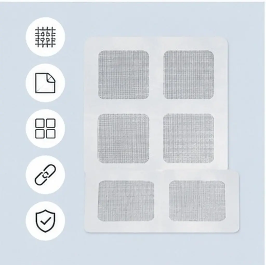 20Pcs Screen Repair Tape Kit Fiberglass Mesh Patches Easy Apply Stop Insects No Tools Required Screen Repair Kit