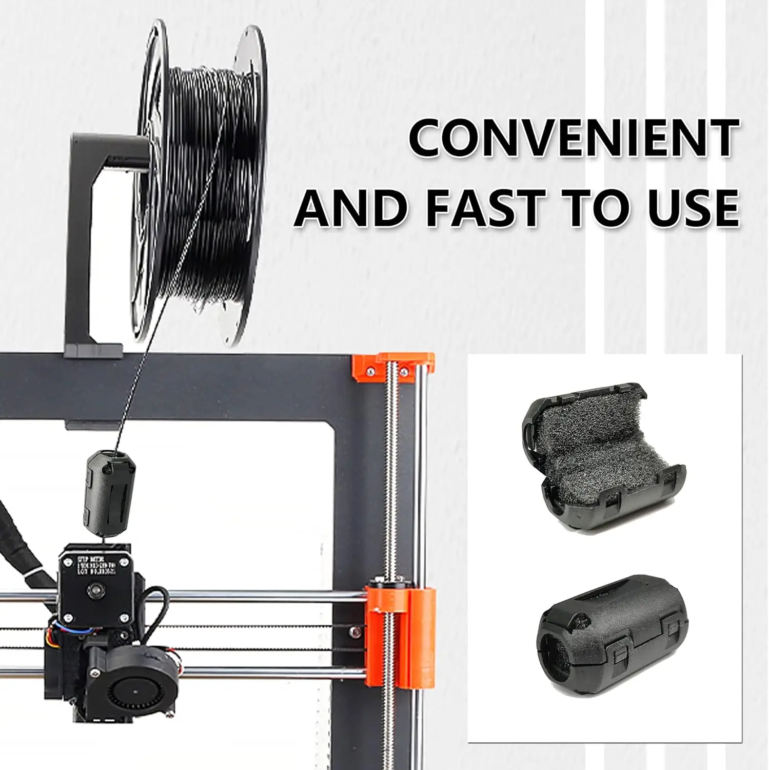 Creality 1.75MM Filament filtre nettoyant universel poussière 5/10 pièces flamme mousse nettoyant blocs outil d'élimination statique pour protéger l'impression 3D