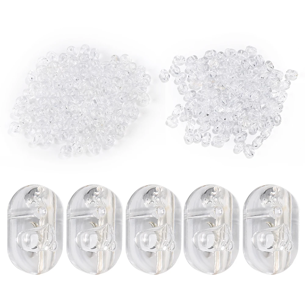 100/200pcs Fishing Cross Beads Plastic Clear Beads Double Pearl Drill Cross Beads Carp Fishing Cross Bead Accessory