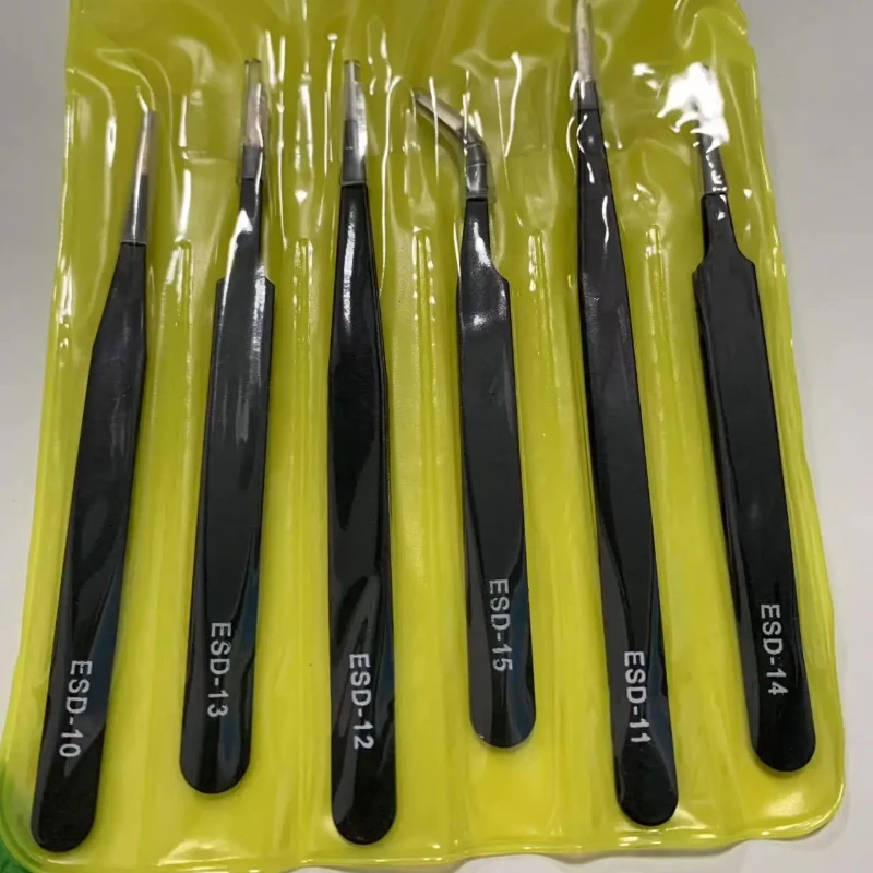 

Набор прецизионных пинцетов, 6 шт., улучшенные антистатические детали из нержавеющей стали, специальный ремонт электронных ювелирных изделий