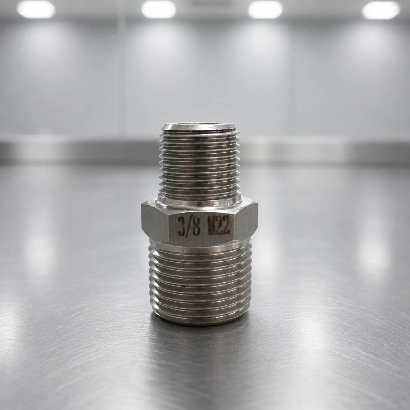 Compact Stainless Steel Hex Adapter for High Pressure Nozzle Fitting Plumbing Workshop Essential