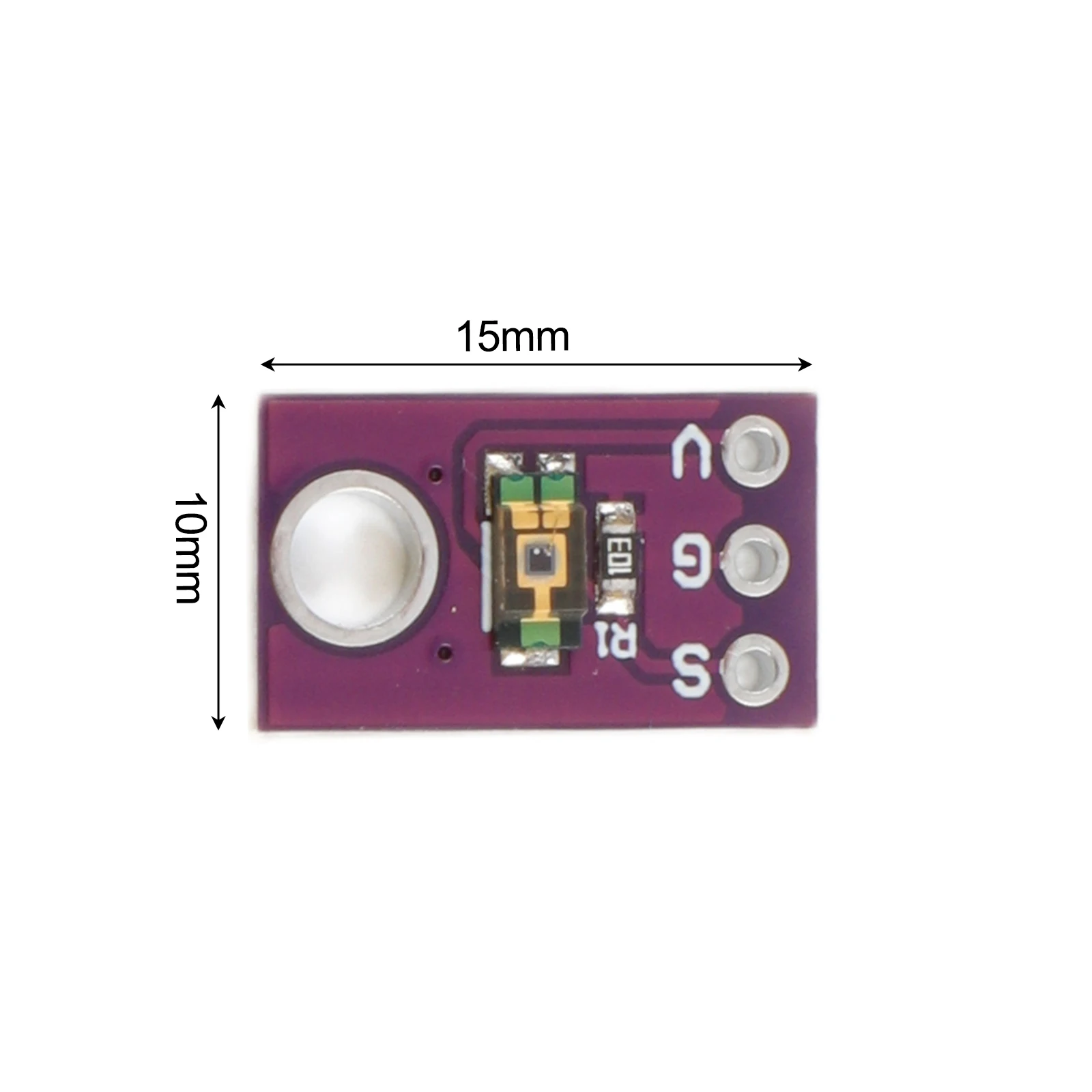 10pcs TEMT6000 ambient light sensor modules with precise light measurement from 1 to 1000 Lux for smart home device projects