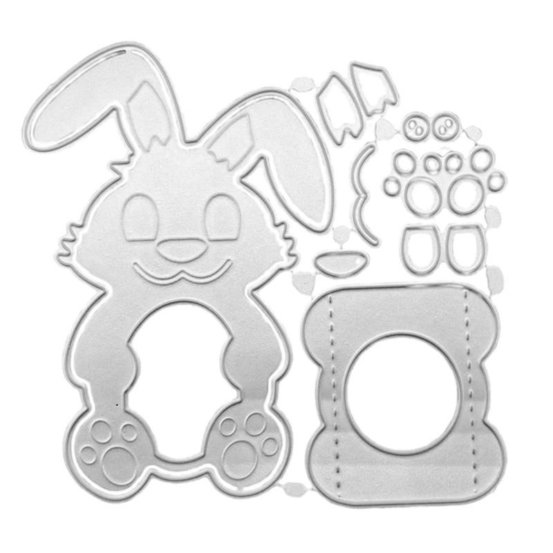 Delicate Easter Bunny Cutting Dies Easter Theme Embossing Script Dies Stencils for DIY Scrapbooking Diary DropShipping