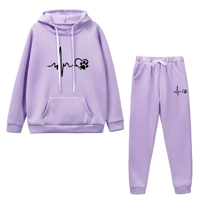 

Hoodies Casual Woman Clothing Hot Sales Sweatshirts Suit Pullover Fleece Pant Sets Jogging Fashion 2 Piece Sets 2024 New Women's