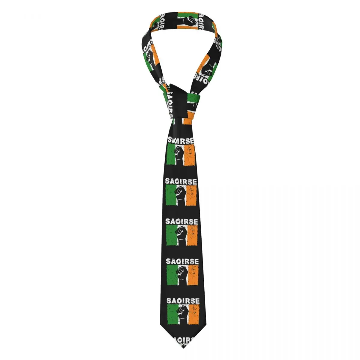 Saoirse Irish Republican Conservative Capitalist Ireland Irish Flag Necktie for Men Slim Neck Ties Wedding Business Tie Gravatas