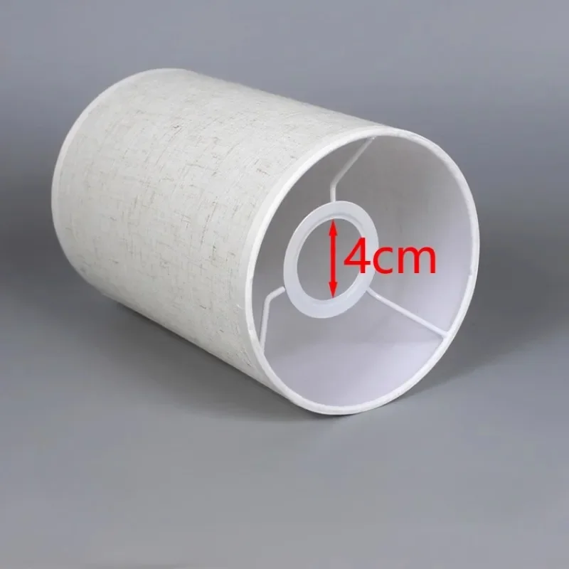 Hotel Bedside Hanging Lights Accessories E27 Straight Tube Linen Lampshade for Table Lamps Lightweight Soft Fabric Lamp Covers