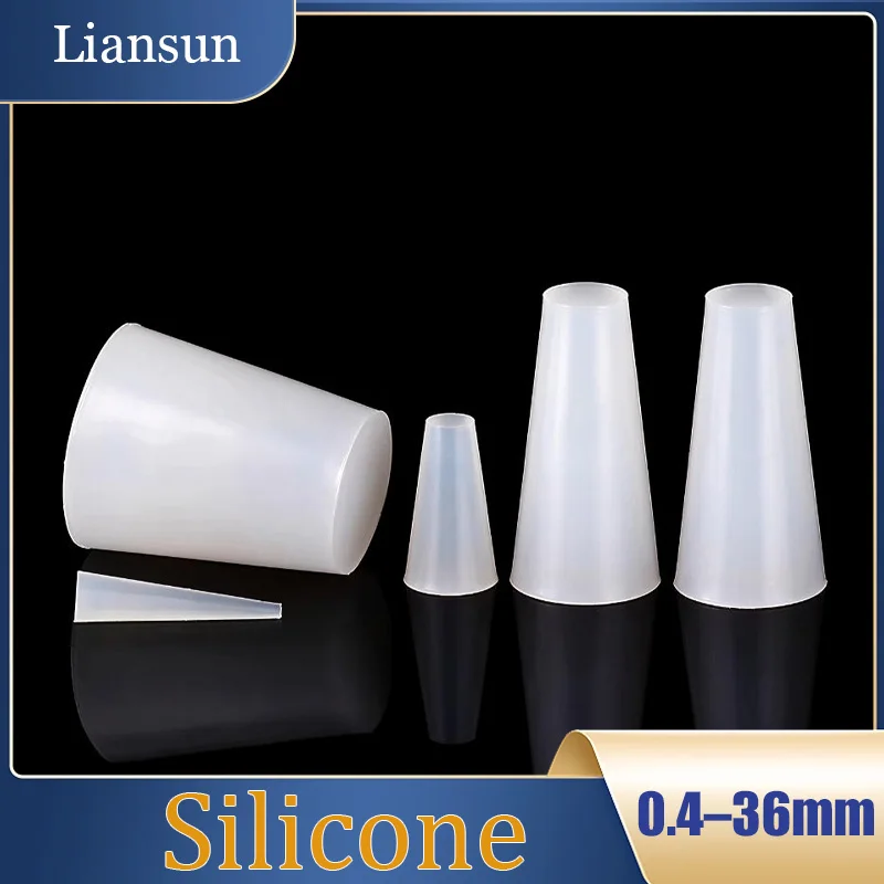 High Temperature Resistant Silicone Plugs Tapered Silicone Rubber Sealing Plugs 0.4mm - 36mm for Electroplating Coating 1-200PCS