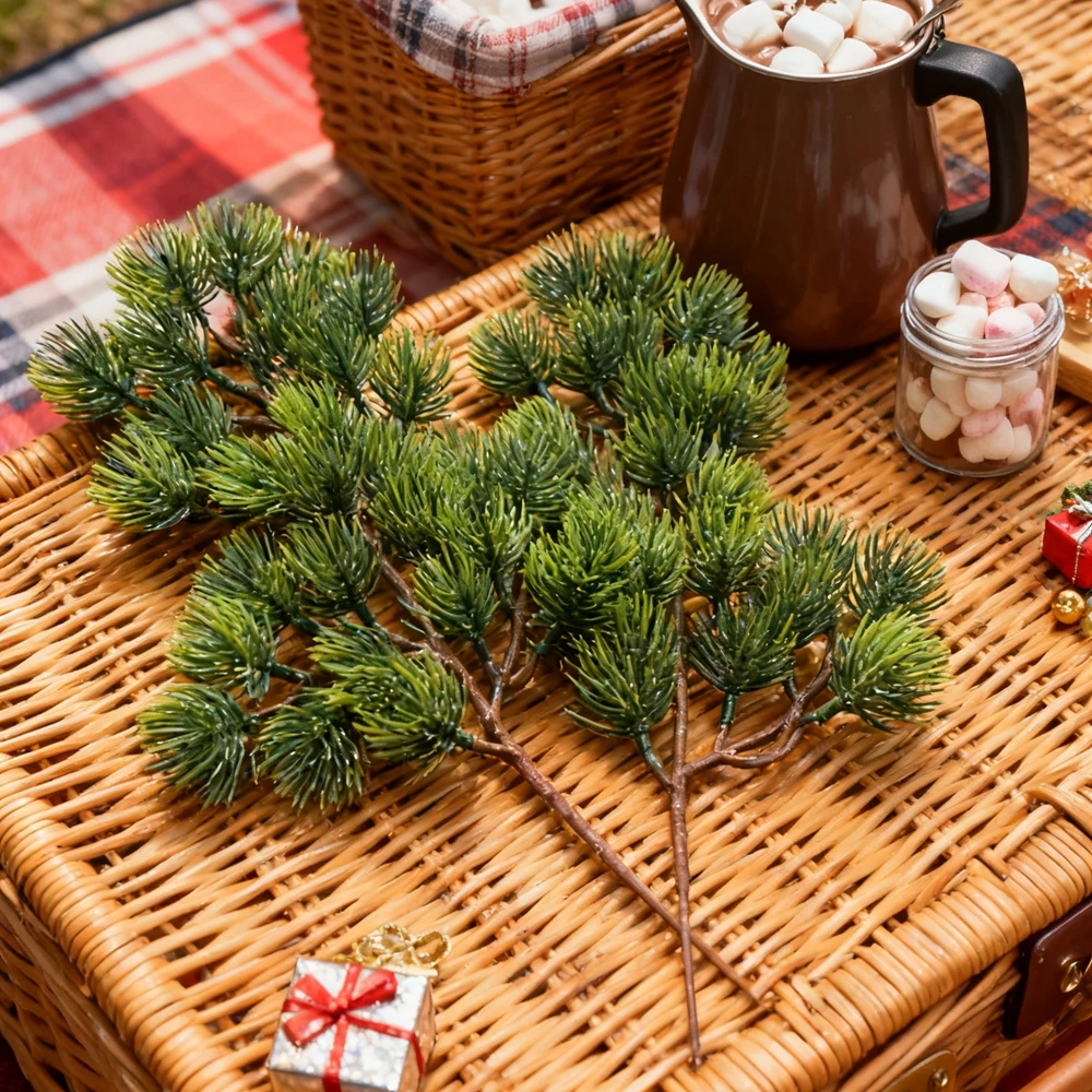Künstliche Pflanzen Schönheit Kiefer Hause Zimmer Tisch Dekor Zubehör Weihnachten Kranz Hof DIY Geschenk Box Sammelalbum Baum Hochzeit Braut