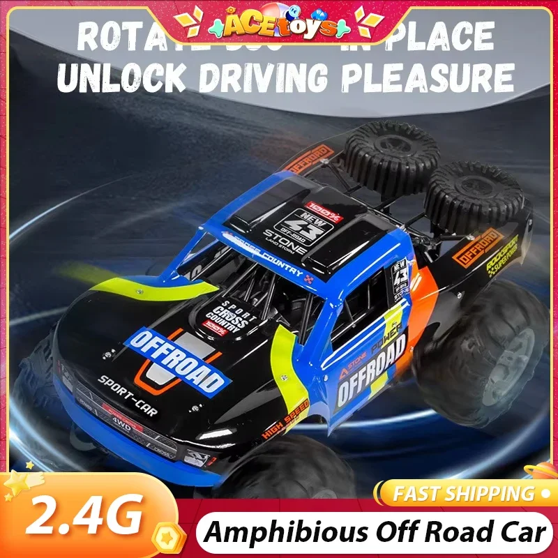 

4-Wheel Amphibious Off Road Remote Control Car 2.4G Fun Safe Waterproof Sturdy Wireless Electric Car Toys