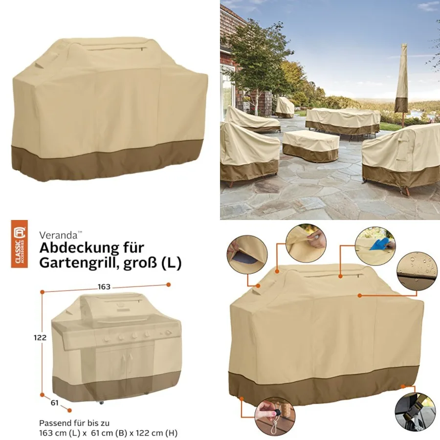 

Veranda Water-Resistant 64 Inch BBQ Grill Cover