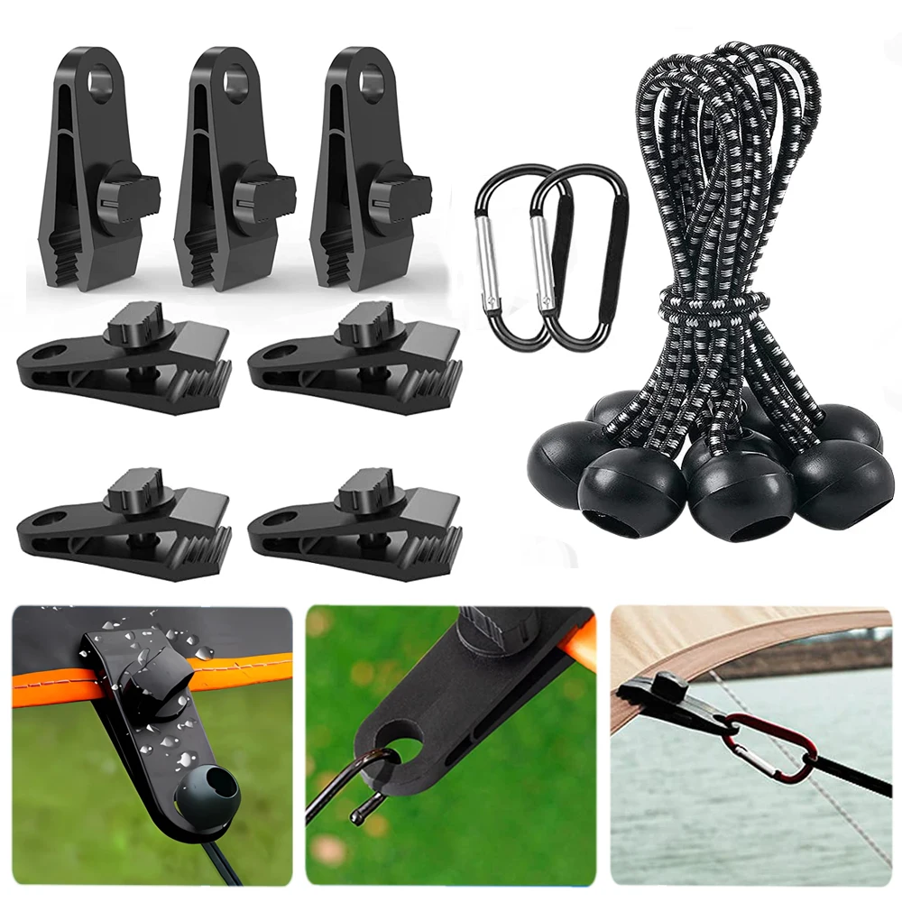 Tarp Clips Heavy Duty Lock Grip Tarp Clamps,Shark Tent Fasteners Clips Holder,Pool Awning Cover Bungee Cord Clip,Car Cover Clamp