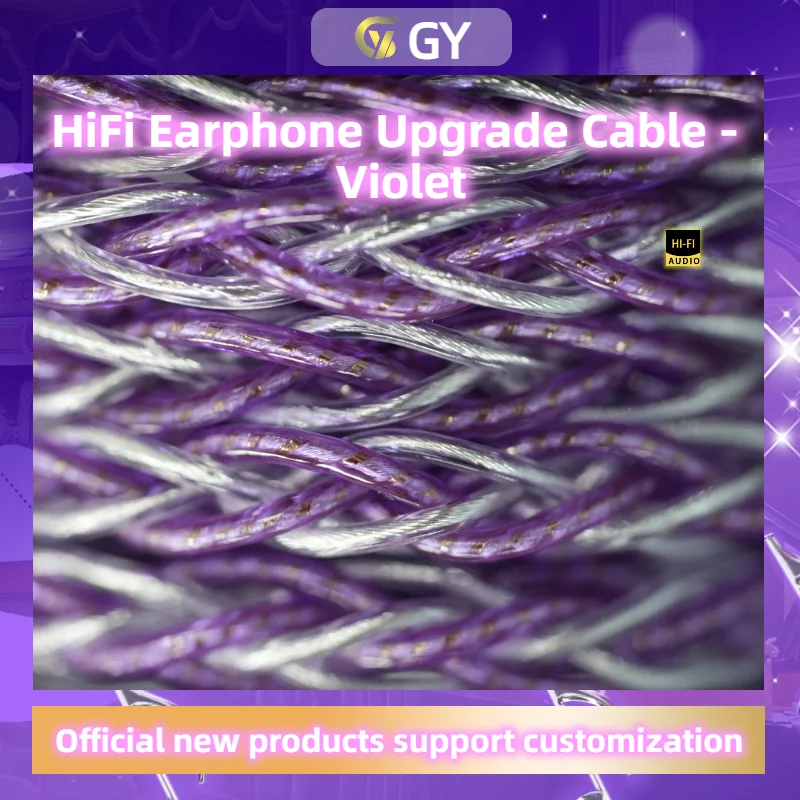 GY HiFi-325 Pure silver+OCC silver plated palladium Earphone Cable 4.4mm 2Pin MMCX High Resolution Audio Wire