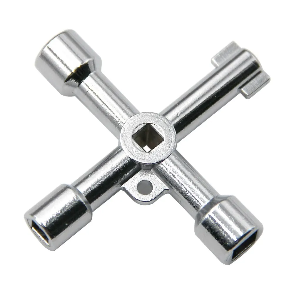 DIY Socket Screwdriver Head Combination Multifunctional 4-in-1 Cross Portable Silver Hand Screwdriver