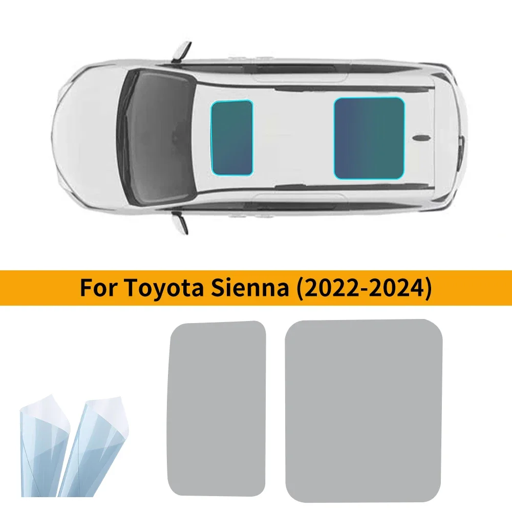 Sunroof Protection Film For Toyota Sienna 2022-2024 Heat Insulation Awning Supplies TPU Ice Armor Pre-Cut Car PPF Accessories