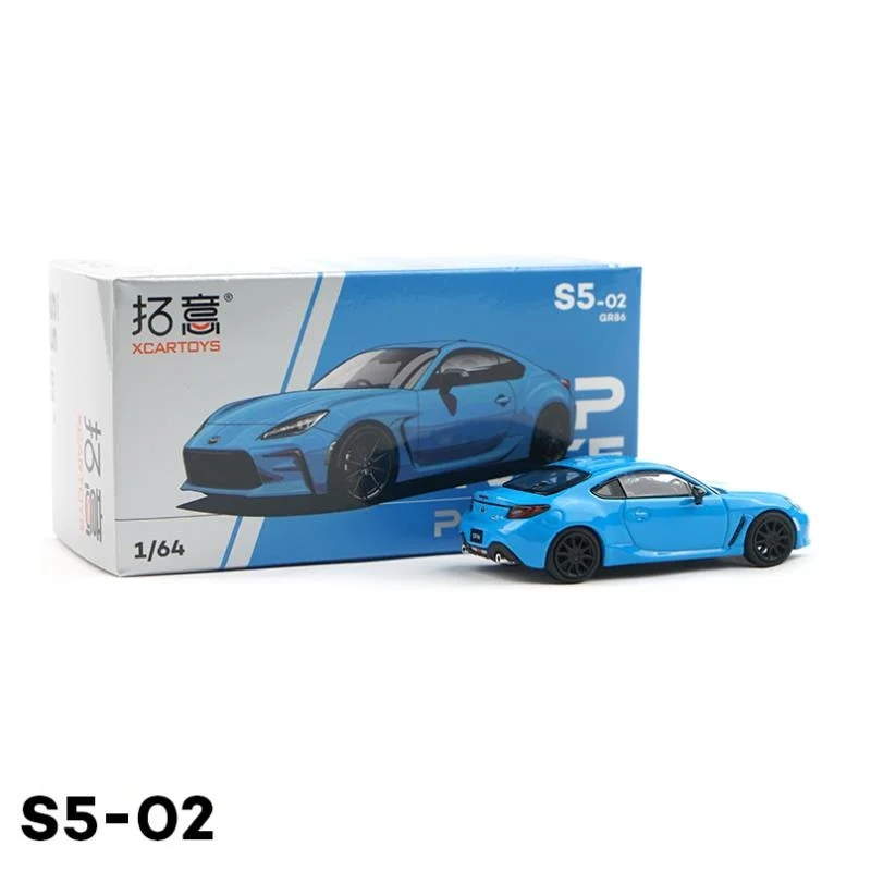 Xcartoys-Alloy Simulação Modelo Carro, Roadster S5-02, Azul, 1:64, GR-86