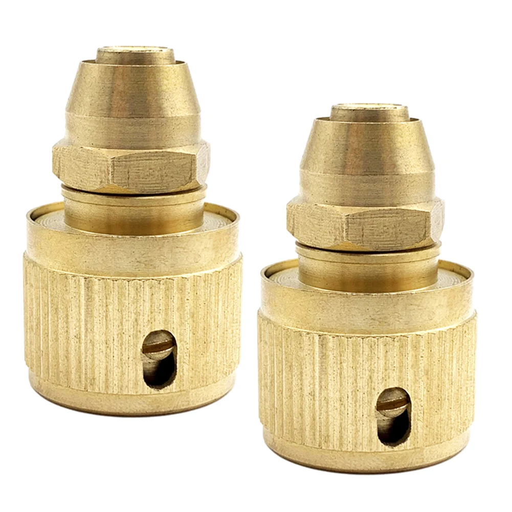 Brass Expandable Hose Repair Adapter 2 Pack for 3/8 Inch Garden Hose Compatible with Gardening and Agricultural Applications