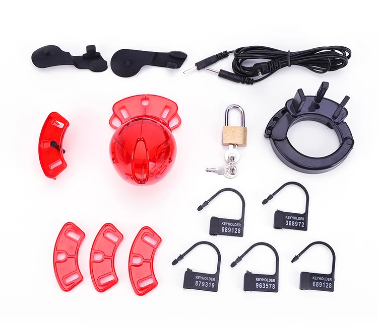 Electro CB6000 Chastity Cage Ball Stretcher,Remote Control Electro Shock Cock Cage Chastity Belt,Penis Ring BDSM Sex Toy For Men view 3