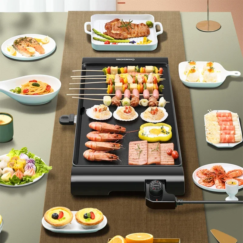 

Large Electric Grill Barbecue Household Smokeless Electric Grill Pan Non-stick Grill Pan Grilled Fish Grill Electric 1500W