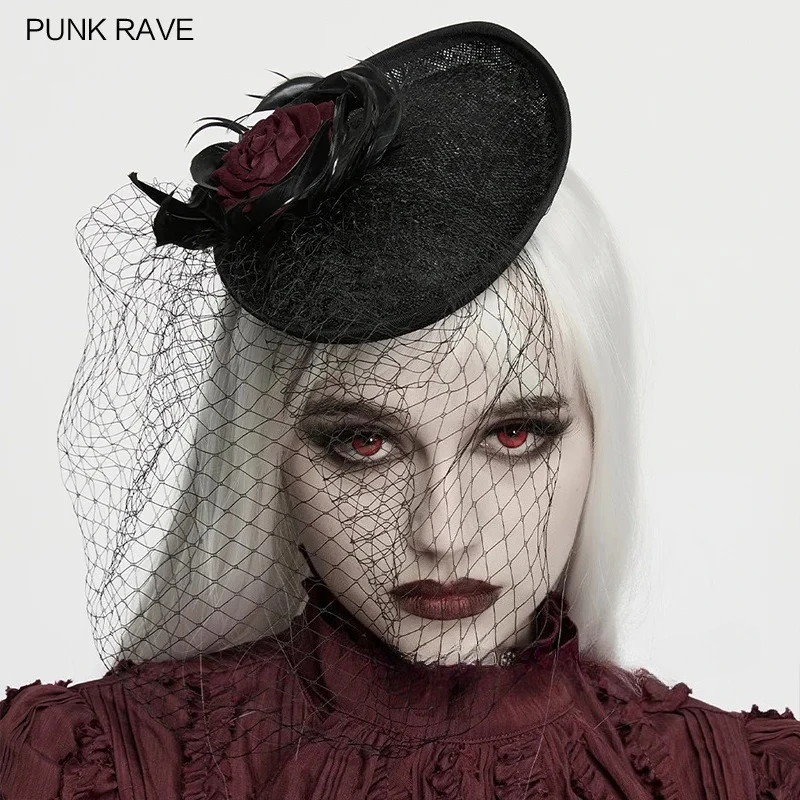 punk-rave-women's-gothic-rose-flowers-feather-combination-formal-hat-mesh-mystery-hairpin-style-party-ballroom-accessories