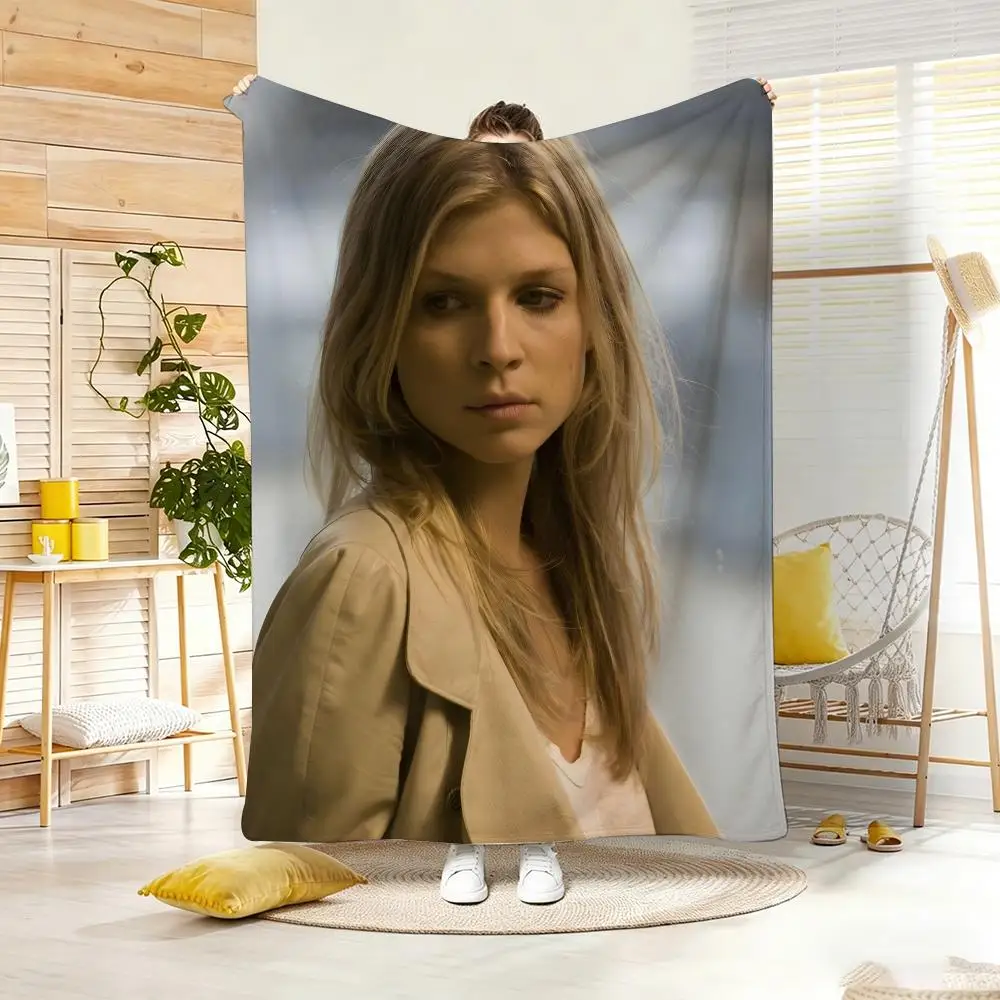 Celebrity C-ClemenceS PoesyS Throw Lightweight 240g Flannel Blanket Soft Skin-friendly for Summer Cooling