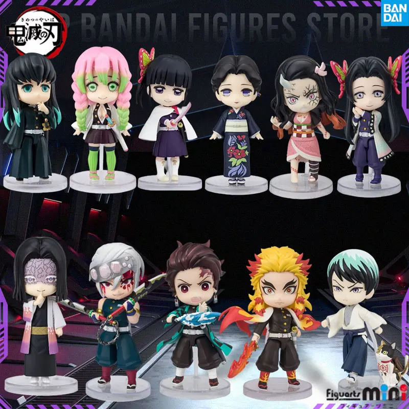 

In Stock Original Bandai Figuarts Mini Demon Slayer Kamado Tanjirou Nezuko Shinobu Kocho Anime Figure Collectible Model Toy Gift