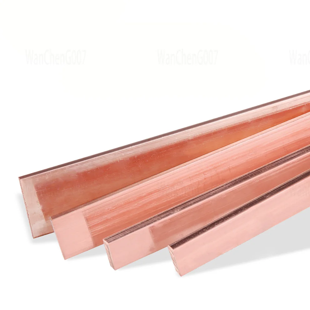 Red Copper Bar Flat Square Conductive Ground Purple Copper Plate, Bus Rod Model Maker, DIY Material, High Quality, 10mm ~ 40mm