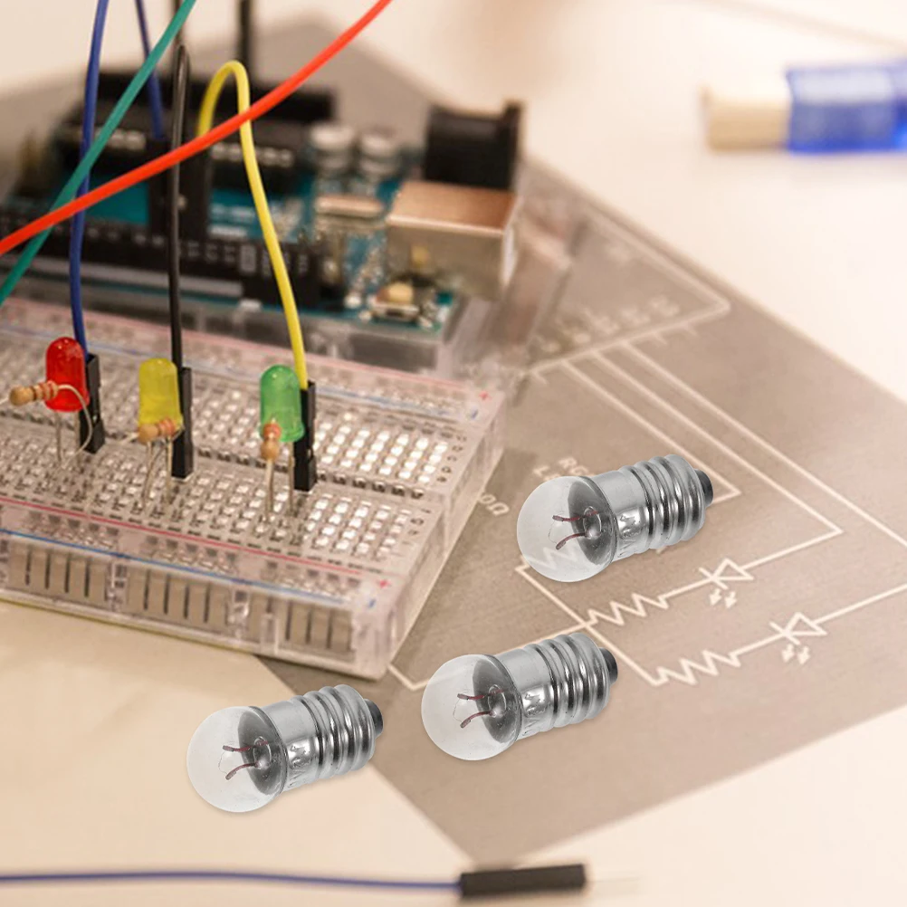 

10Pcs Miniature Low Voltage Light Bulbs for Hands-on Learning Experiments Science Circuits Crafting Landscape Light Bulbs