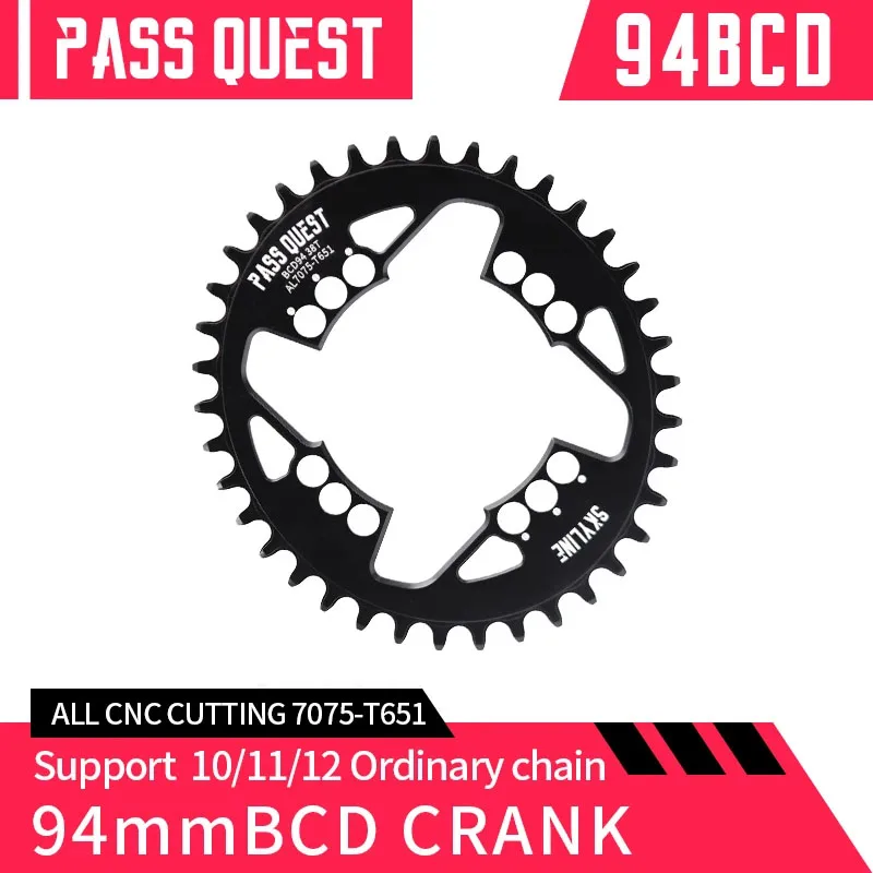 

Звездочка PASS QUEST 28-38T 94BCD - Узкая широкая звездочка, звездочка моноплаты для шоссейного велосипеда MTB