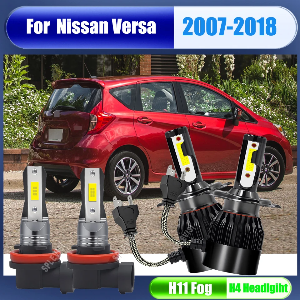 

H4 H11 Headlight Foglamp -300% More Visibility than Halogen For Nissan Versa 2007 2008 2009 2010 2011 2012 2013 2014 2015-2018