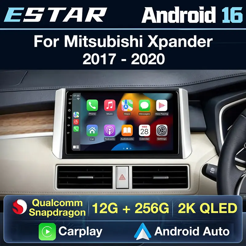 Wireless Carplay Android 16 For Mitsubishi Xpander 2017 - 2020 Car Radio Head Unit Octa Core BT Auto Navigation 360 Camera WIFI