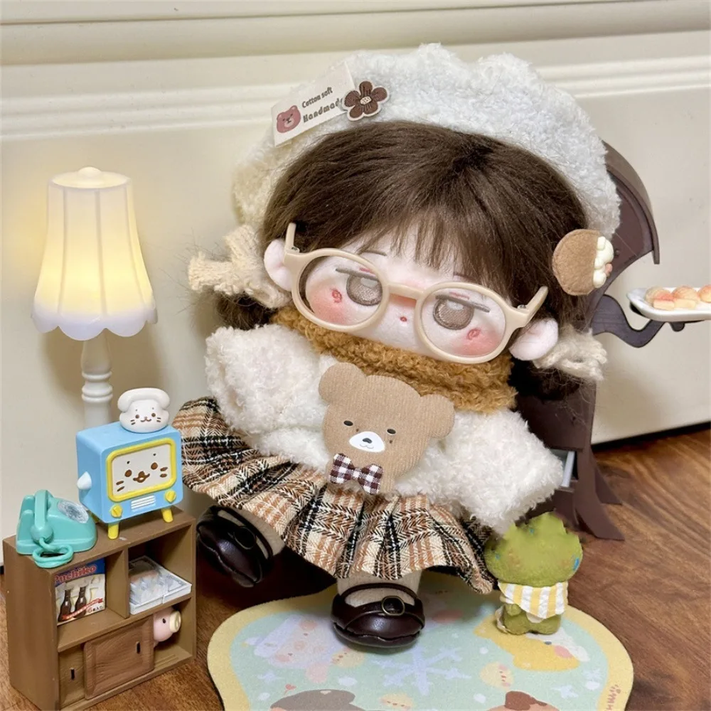 Coat 20cm Cotton Doll\'s Clothes Winter Set Outfit Doll Clothes Dress Multi Color Mini Cotton Doll Outfit Dress Kids Girls Toys