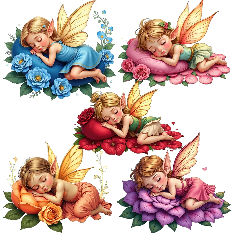 Three Ratels CF93 Cute Sleeping little Elves Cartoon stickers for home decoration car body stickers