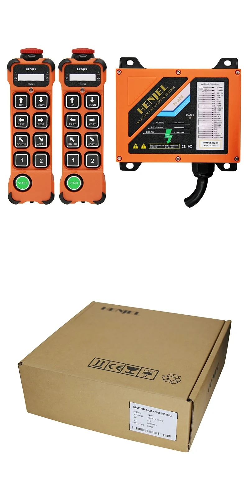 H208 8 Buttons Double Speed Industrial Crane  Remote Control