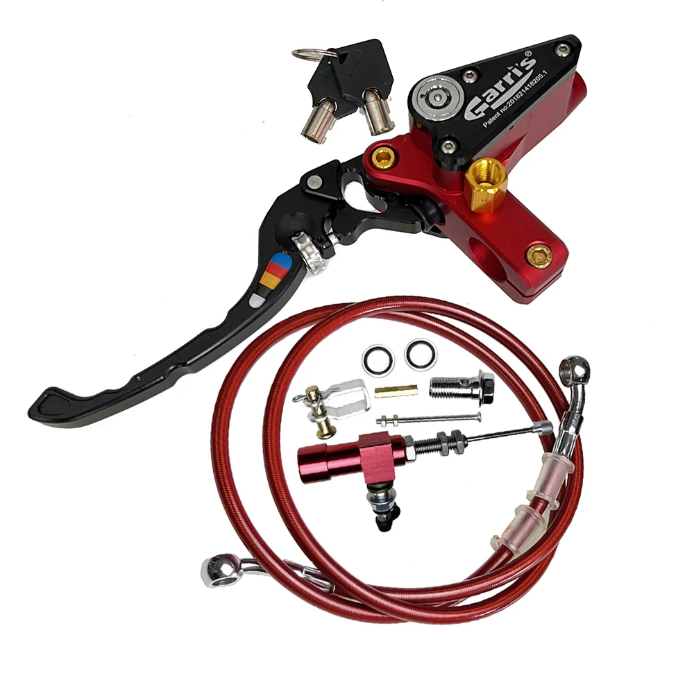 12.7mm Motorcycle Master Cylinder Lever Hydraulic Clutch Oil Hose Line Pipe Rear Foot Brake Pull Rod Anti theft belt lock