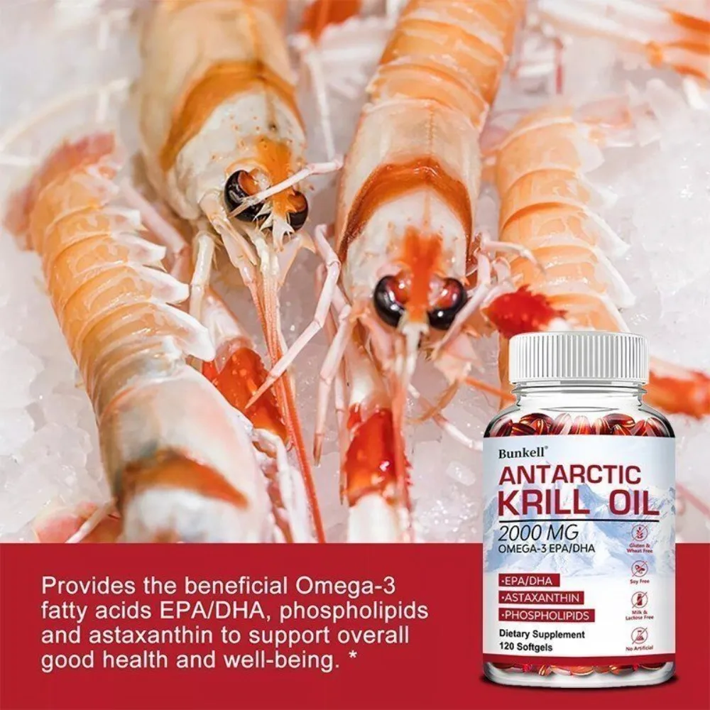 Antarctic Krill Oil - Natural Astaxanthin, Maximum Strength for Heart & Joint HealthCapsule