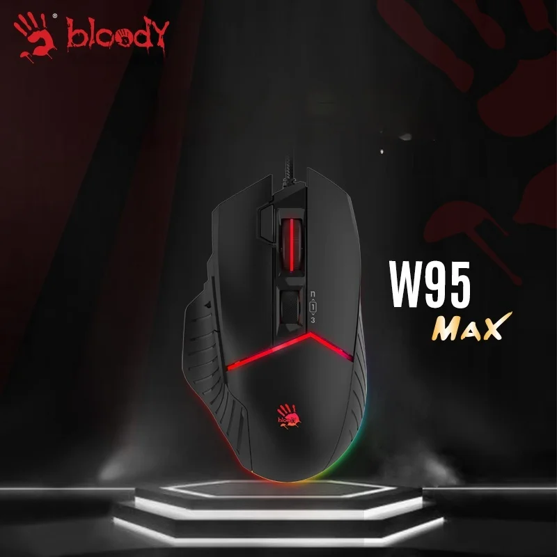 

Компьютерная мышь кровавая W95 Max, проводное соединение, Rgb Проекция, макро программирование, компьютерные аксессуары, офисные игры, Киберспорт, подарок бойфренду