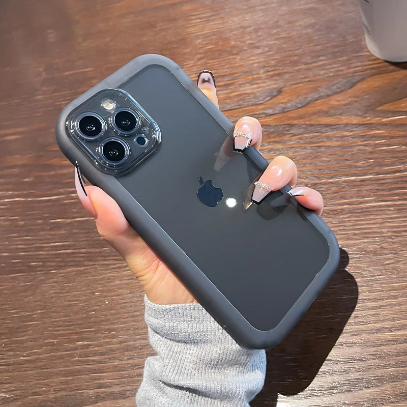 حافظة هاتف شفافة مقاومة للصدمات من السيليكون لهاتف iPhone XR مثل 13Pro، XR إلى 14Pro غطاء حماية للكاميرا