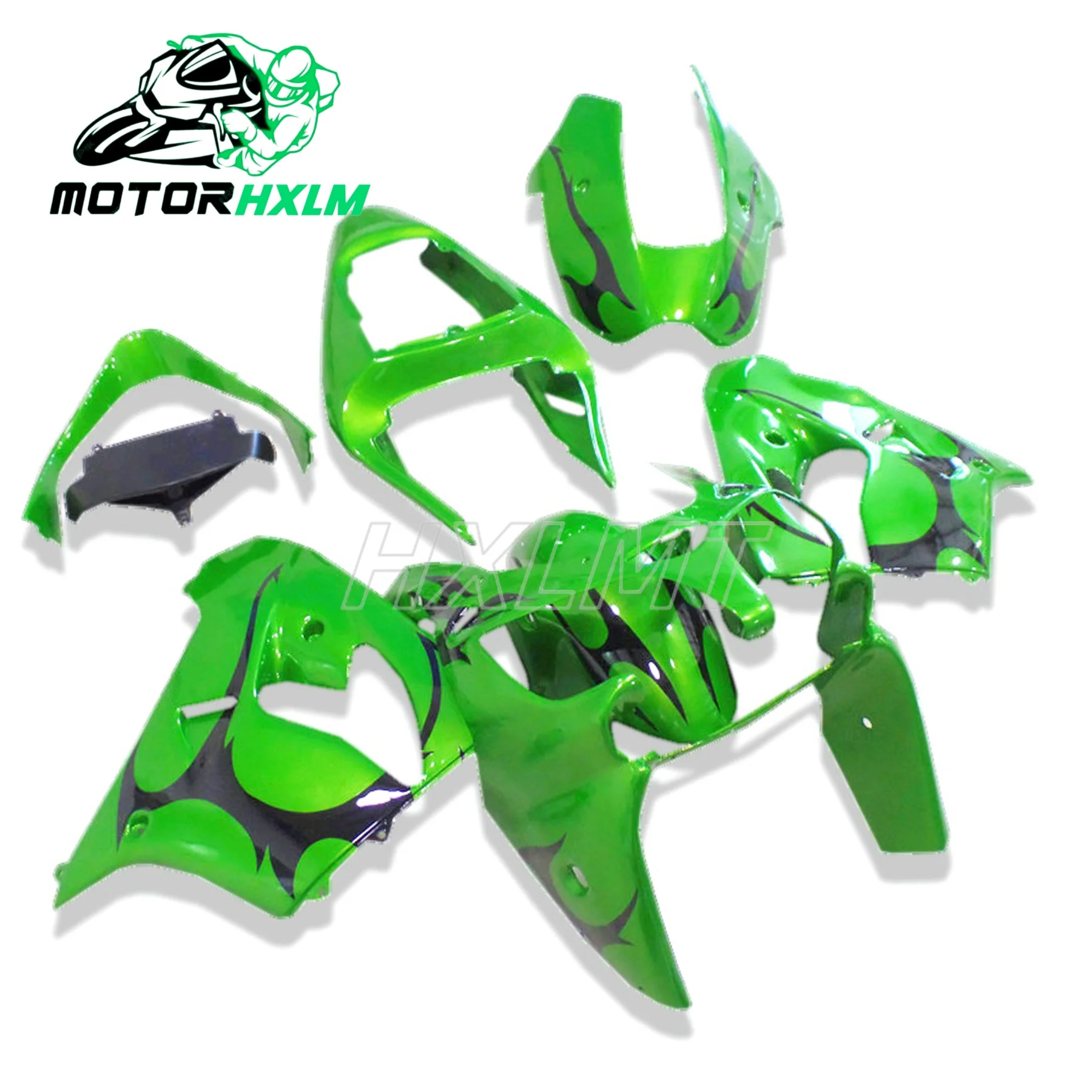 Motorcycle Fairings Voor Kawasaki ZX9R ZX900 02 03 Kuip Body Kit Ninja ZX 9R 900R 2002 2003 Groen Gloss Bodyframe Cowl Behuizing